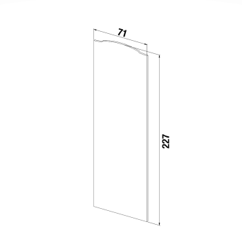 End Cap for Stairs & Cladding Left - Model 1020 CAD Drawing